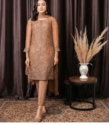 embroidered formal maxi dress