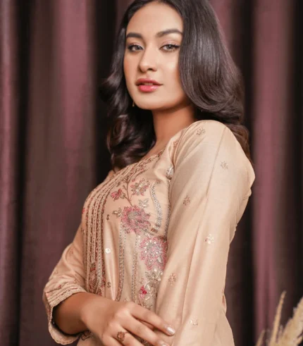 embroidered formal maxi dress