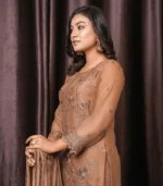 embroidered formal maxi dress